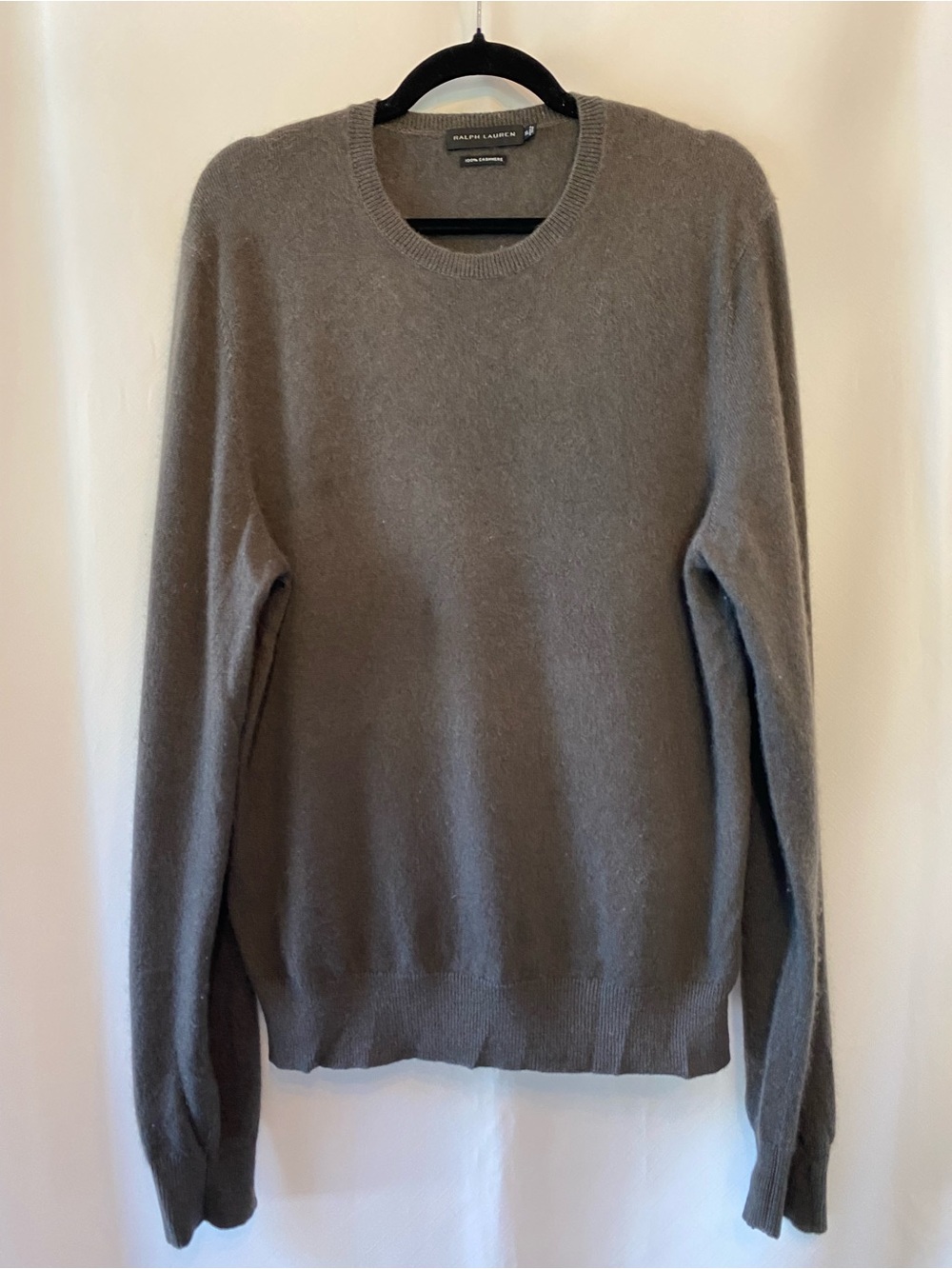 Ralph Lauren Men’s Grey 100% Crewneck Sweater XL Minimalist Quiet Luxury READ